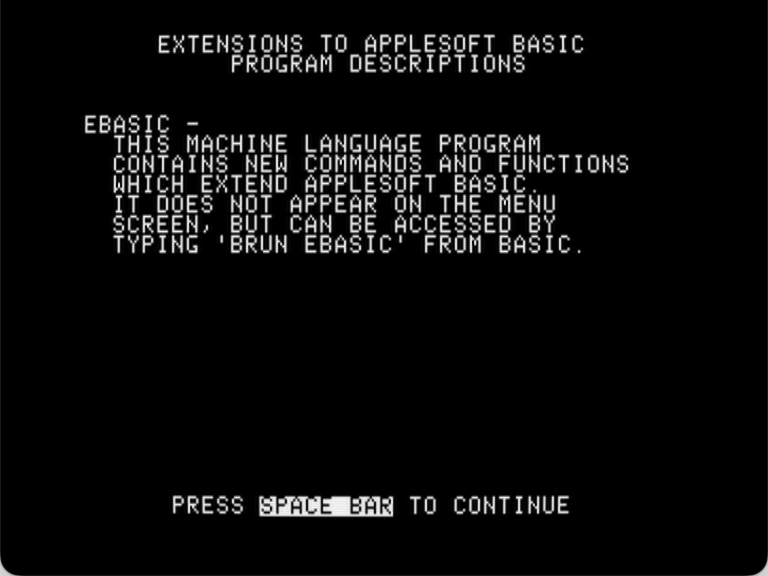 Extensions to Applesoft BASIC screenshot 3 of 3