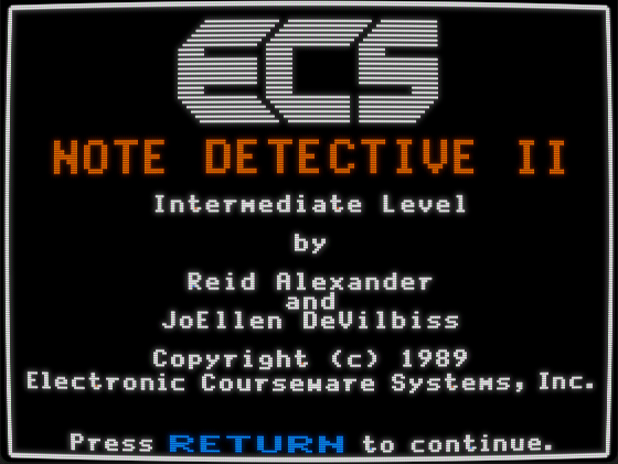 Note Detective II: Intermediate Level screenshot 1 of 3