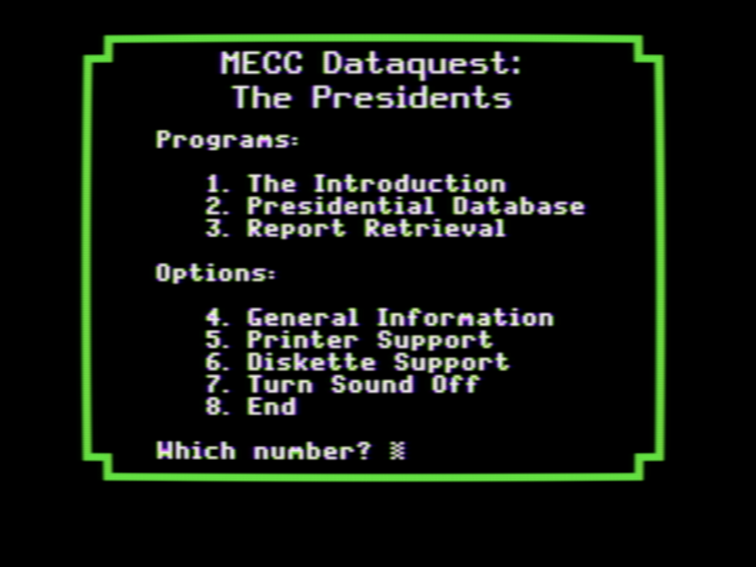 MECC Dataquest: The Presidents screenshot 2 of 3