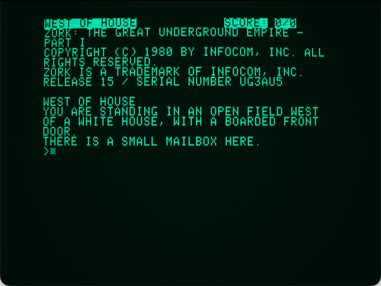 Zork I: The Great Underground Empire screenshot 1 of 2