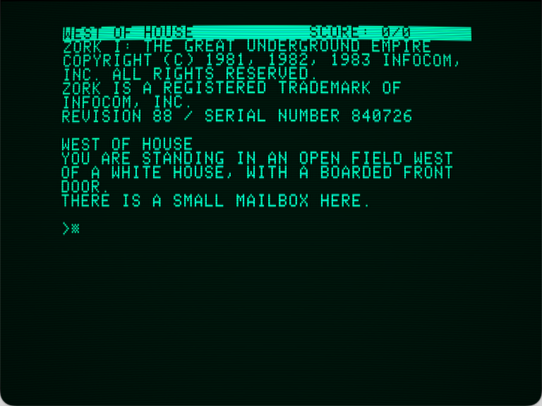 Zork I: The Great Underground Empire screenshot 1 of 3
