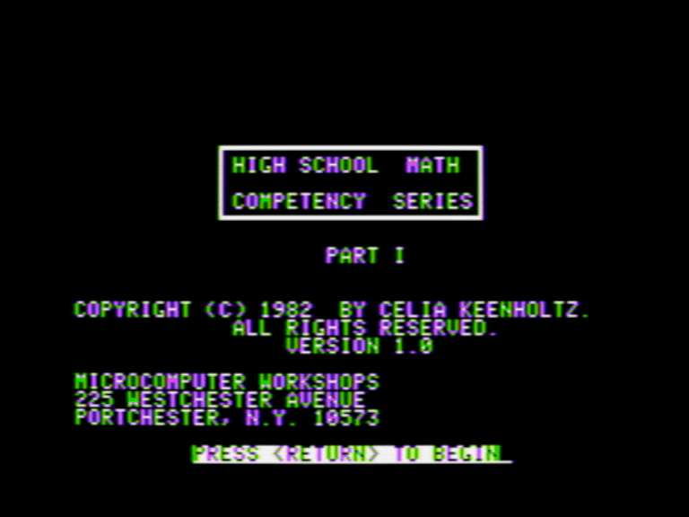 High School Math Competency Series I screenshot 1 of 4