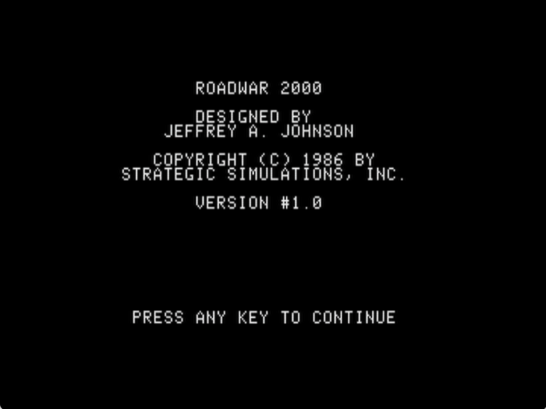 Roadwar 2000 screenshot 2 of 3